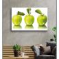 Preview: Grüne Äpfel Art Design rechteckiges spezial Glasbild!